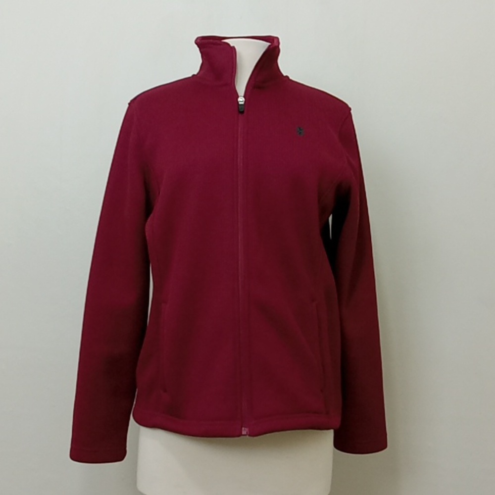 Izod Waffle Textured Full Zip Jacket